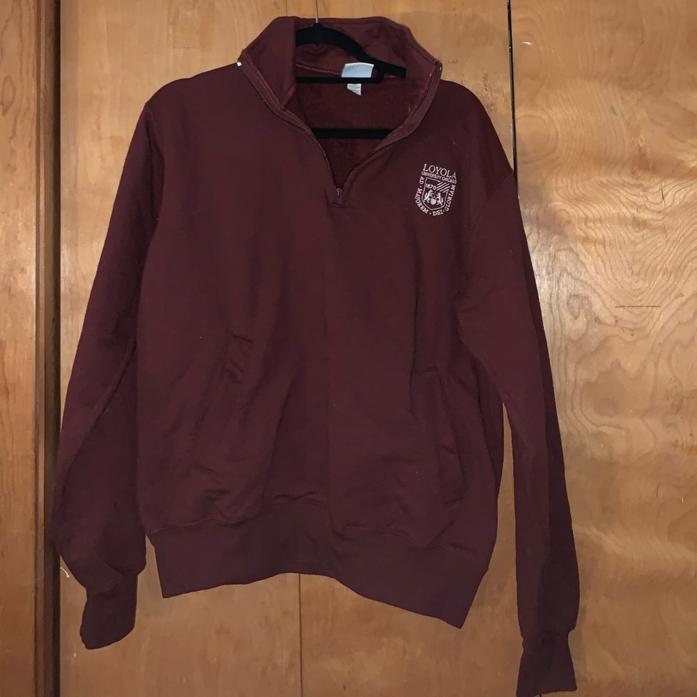 Maroon Loyola Quarter Zip